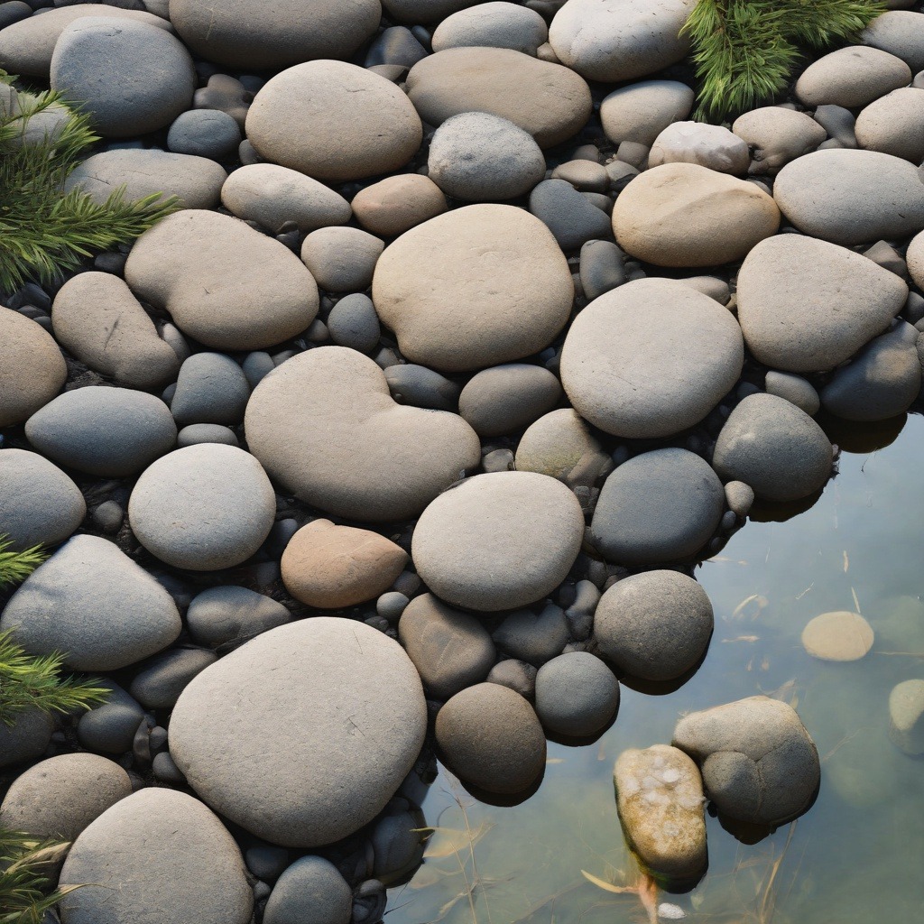Areaoutdoor-_japanese_design-_Stone-_-_-_black-_right_next_to_a_lake_4606_genIm