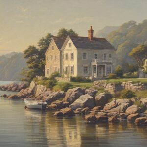 House_exterior-_coastal-_Stone-_Morning_Sun-_Big_House-_-_right_next_to_a_river_2909_genIm