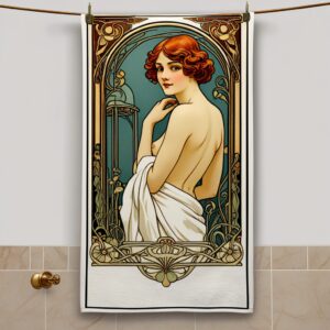 Bathroom-_art_nouveau-_woman_towel_2213_genIm