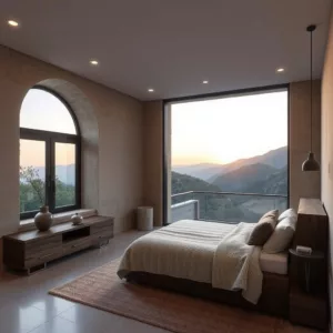 Bedroom-_contemporary-_Stone-_Evening_Sun-_Villa-_black-_right_next_to_mountain-_-__4232_genIm
