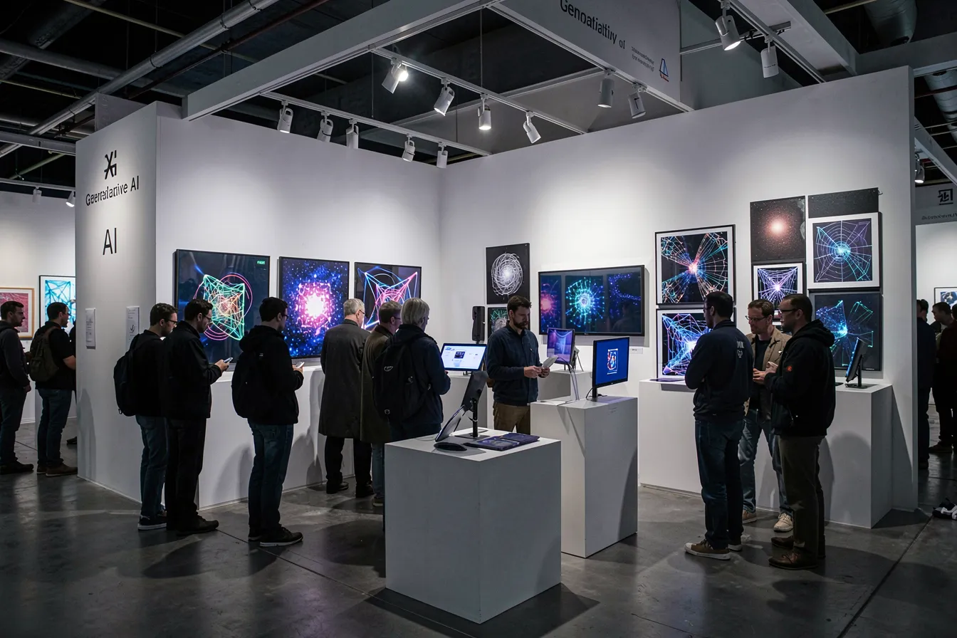 An art fair section dedicated to generative AI and digital art