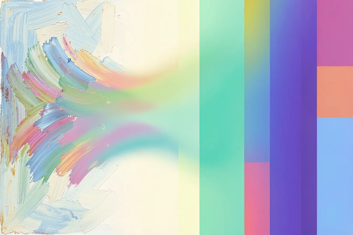 Latent space interpolation visualization blending impressionist and geometric art styles