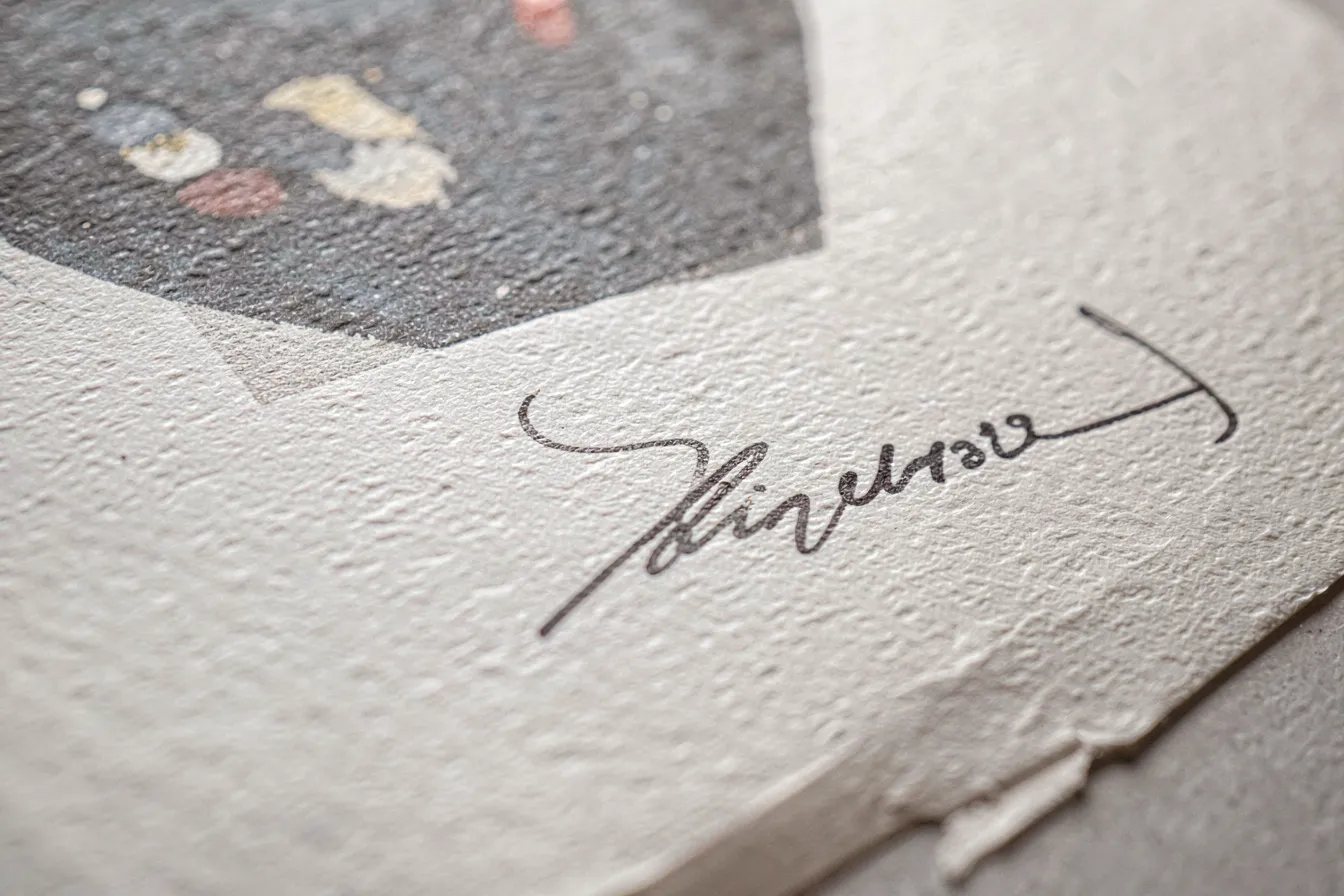 A signed, numbered limited-edition art print