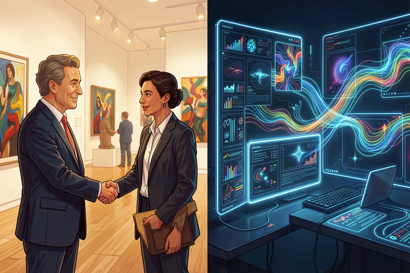 Human warmth versus machine cool in the modern art market