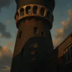 Expressionistischer Backsteinturm im Stil von Mendelsohns Einsteinturm