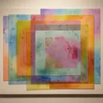 Leuchtender Datenchip auf einer Oelfarben-Palette als Sinnbild fuer einen LoRA-Adapter